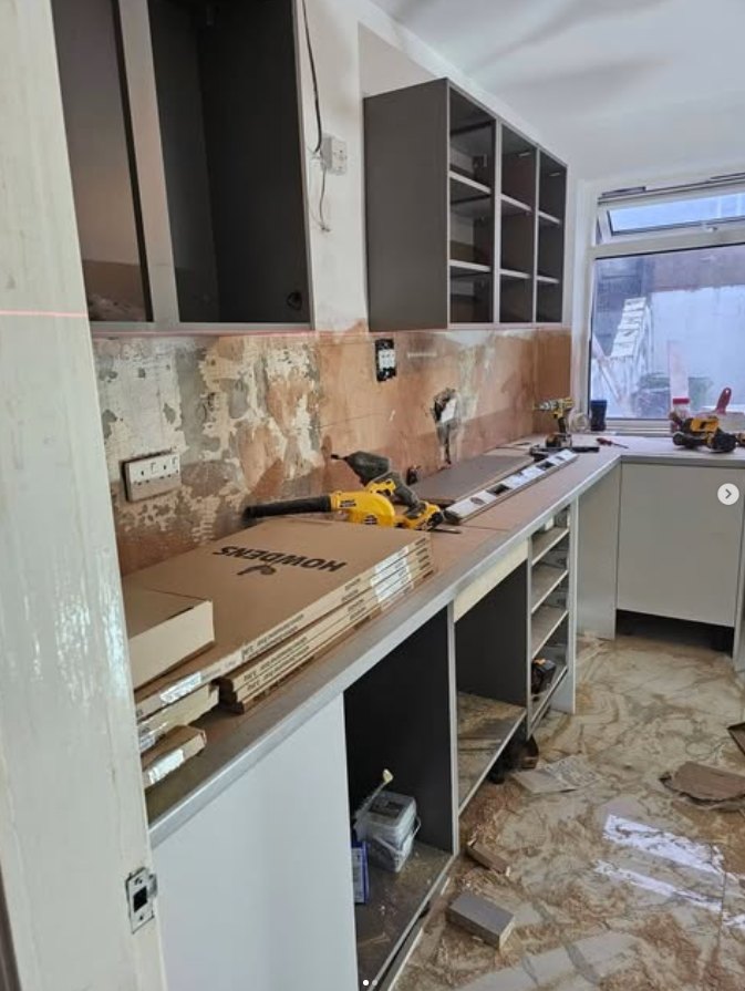 Kitchen plumbing installation work