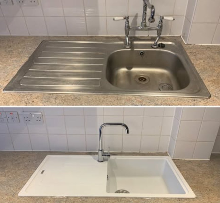 Sink and tap installation work